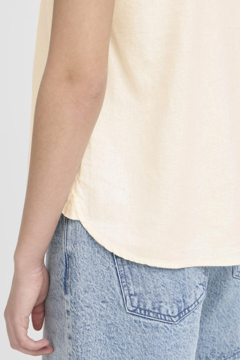 Linno tee shirt, stone