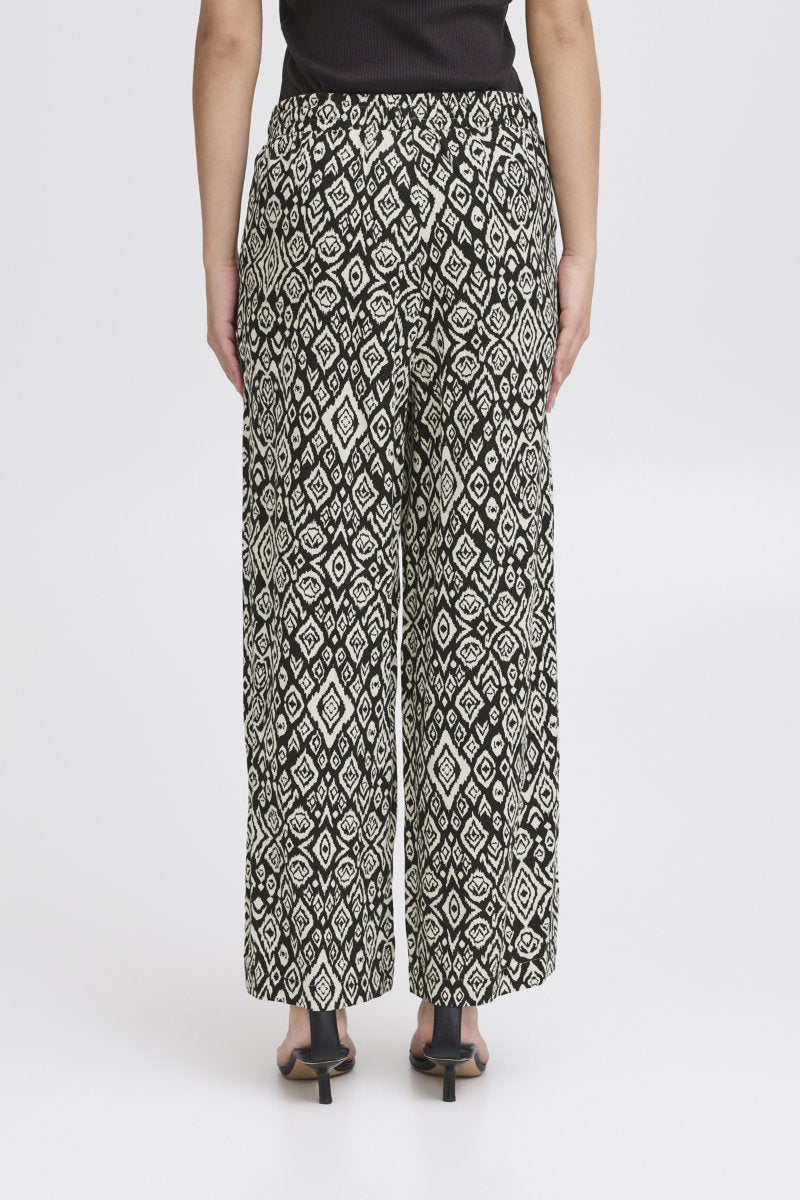 Linno copped trousers, black