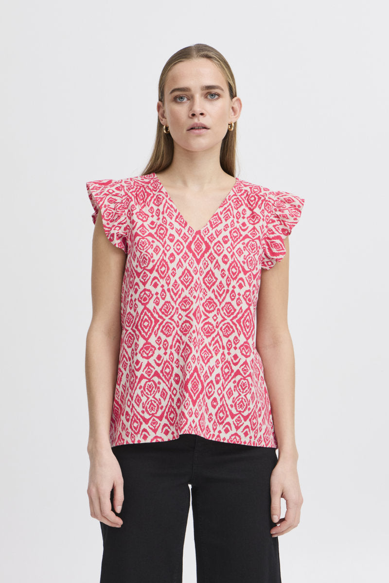 Linno top, coral