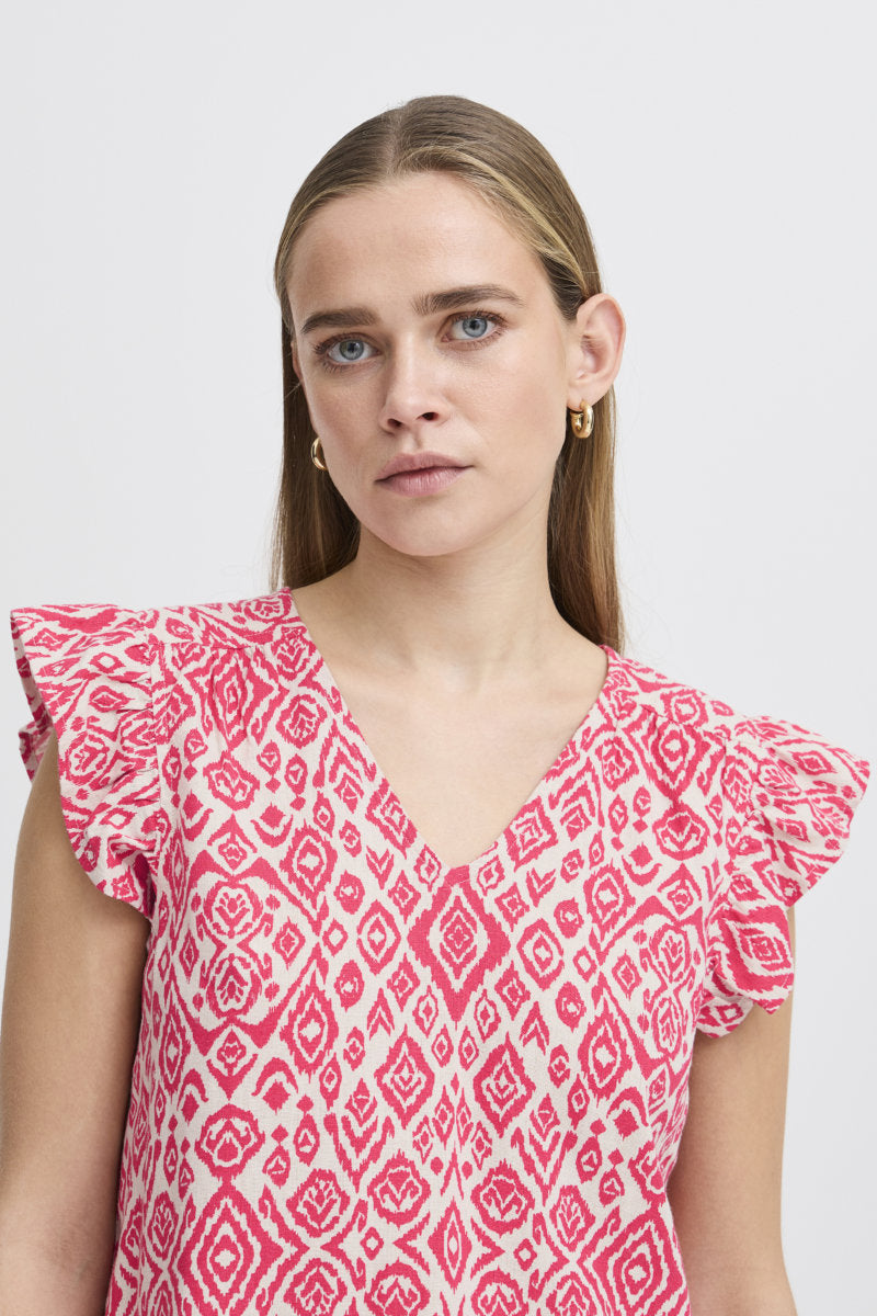 Linno top, coral