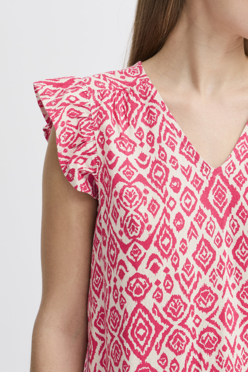 Linno top, coral