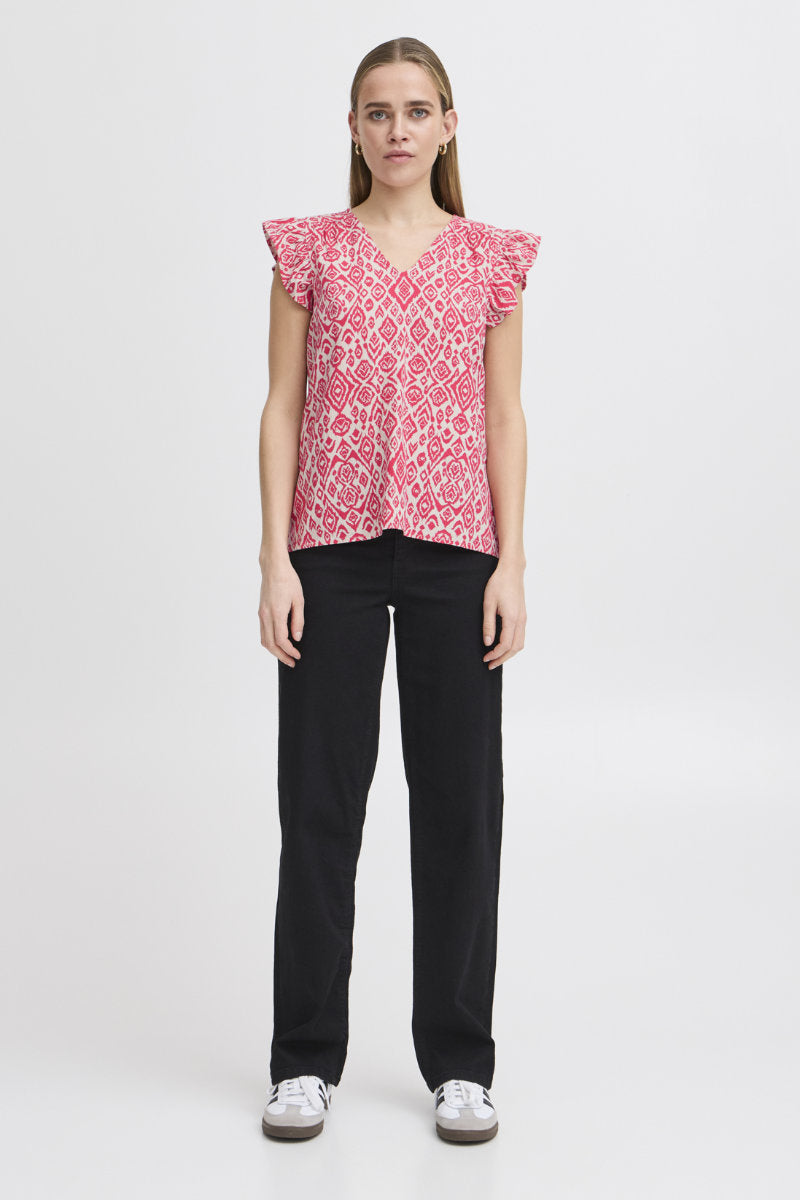 Linno top, coral