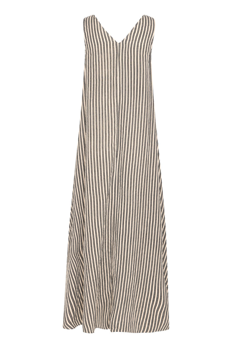 Foxa stripe dress, stone