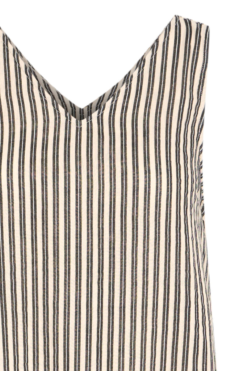 Foxa stripe dress, stone