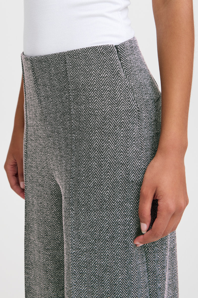 Kate herringbone trousers, black