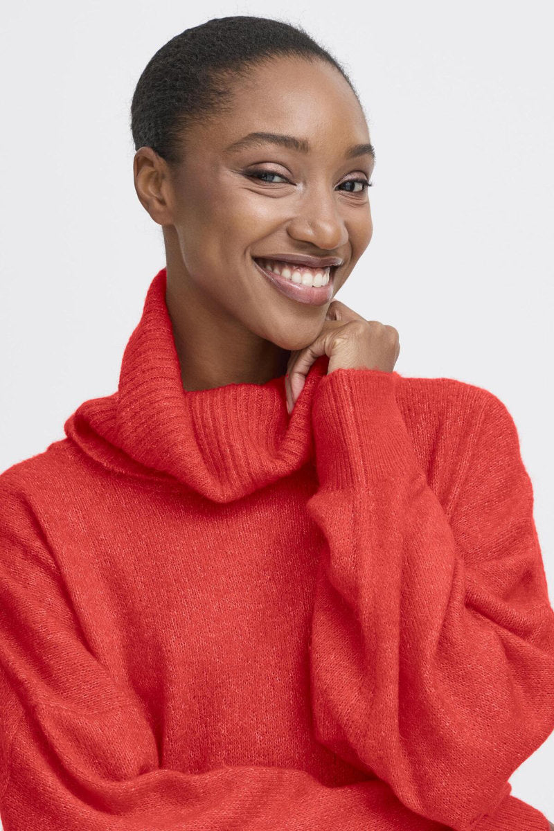 Kamara jumper, fiery red