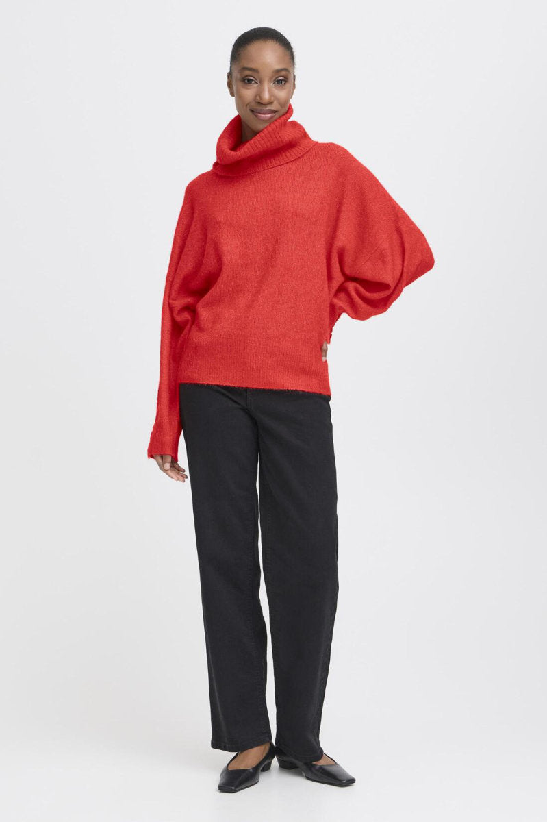 Kamara jumper, fiery red