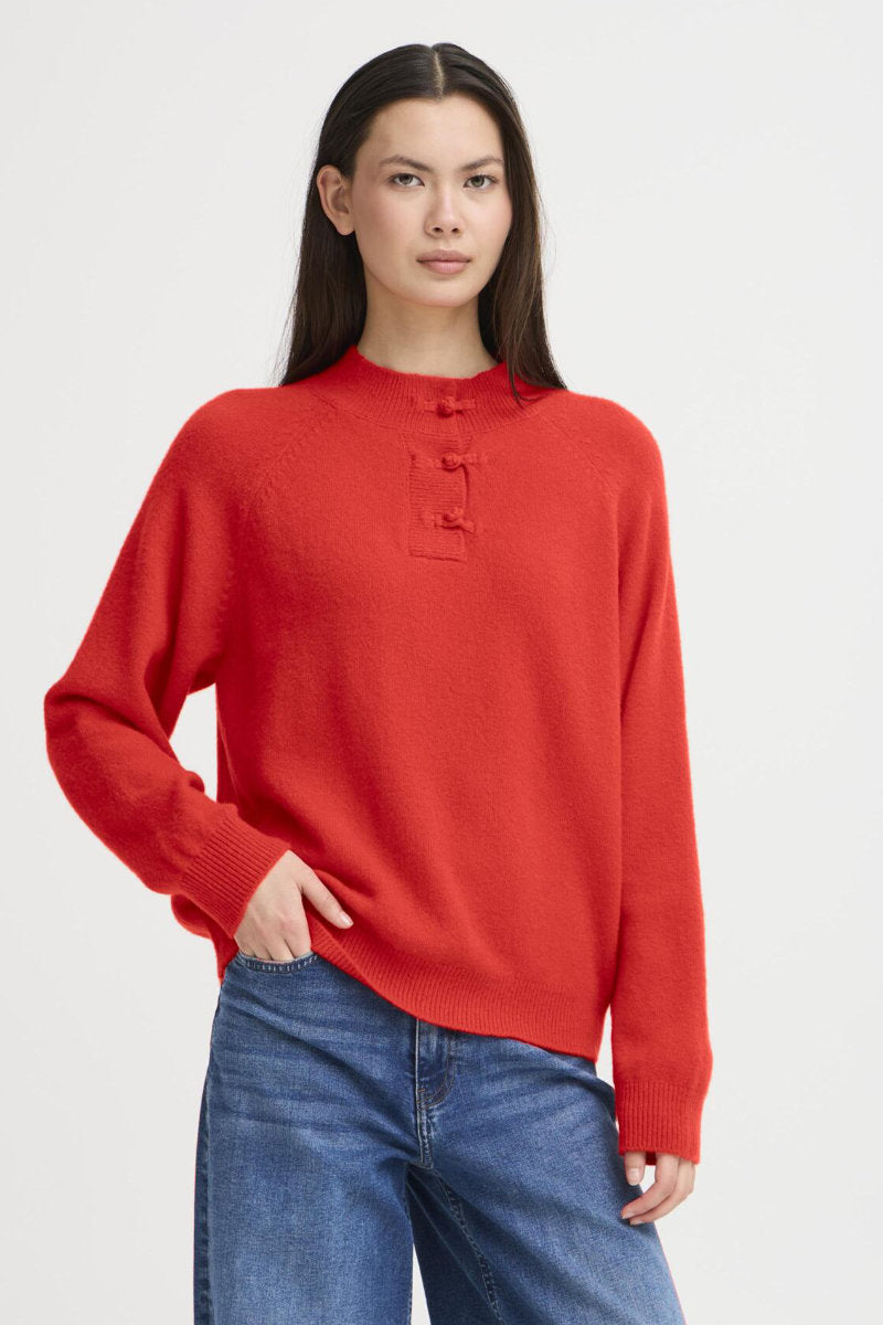 Dasila jumper, fiery red