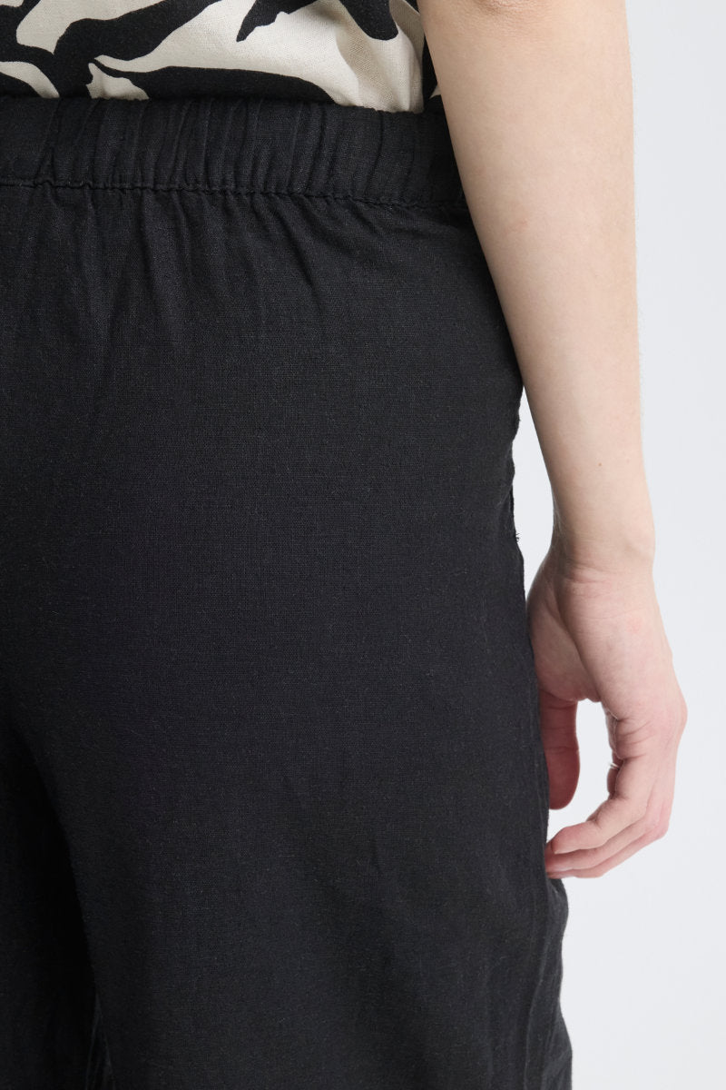 Linno trousers, black