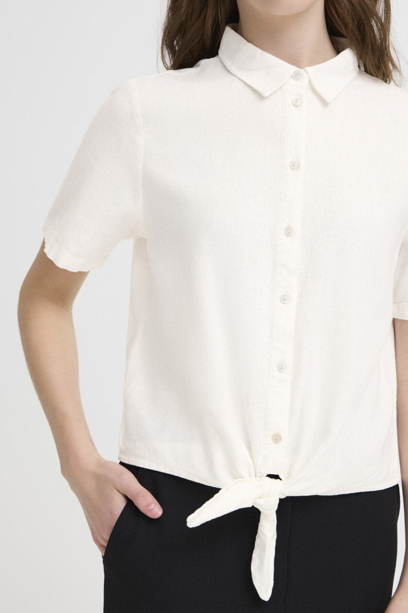 Linno shirt, ivory