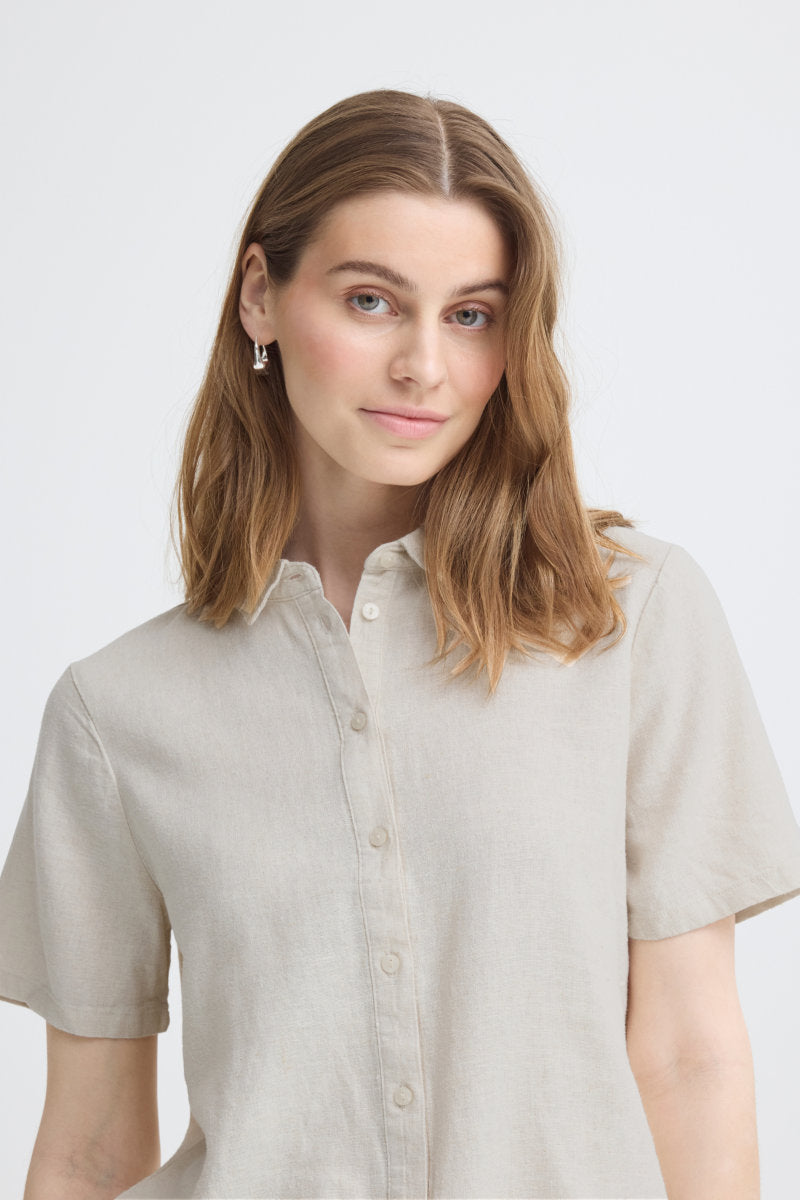 Linno shirt, ecru