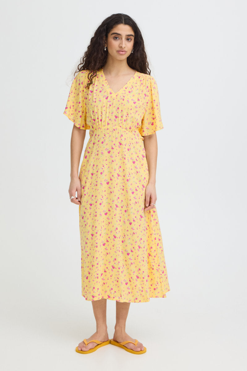 Vera midi dress, yellow