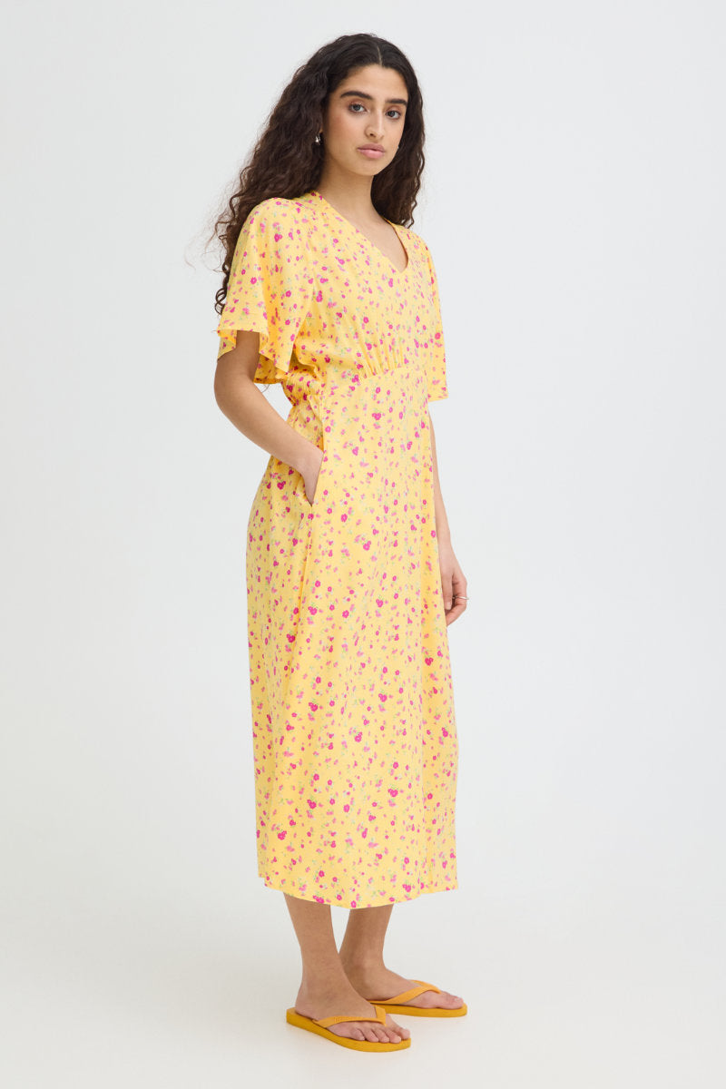 Vera midi dress, yellow