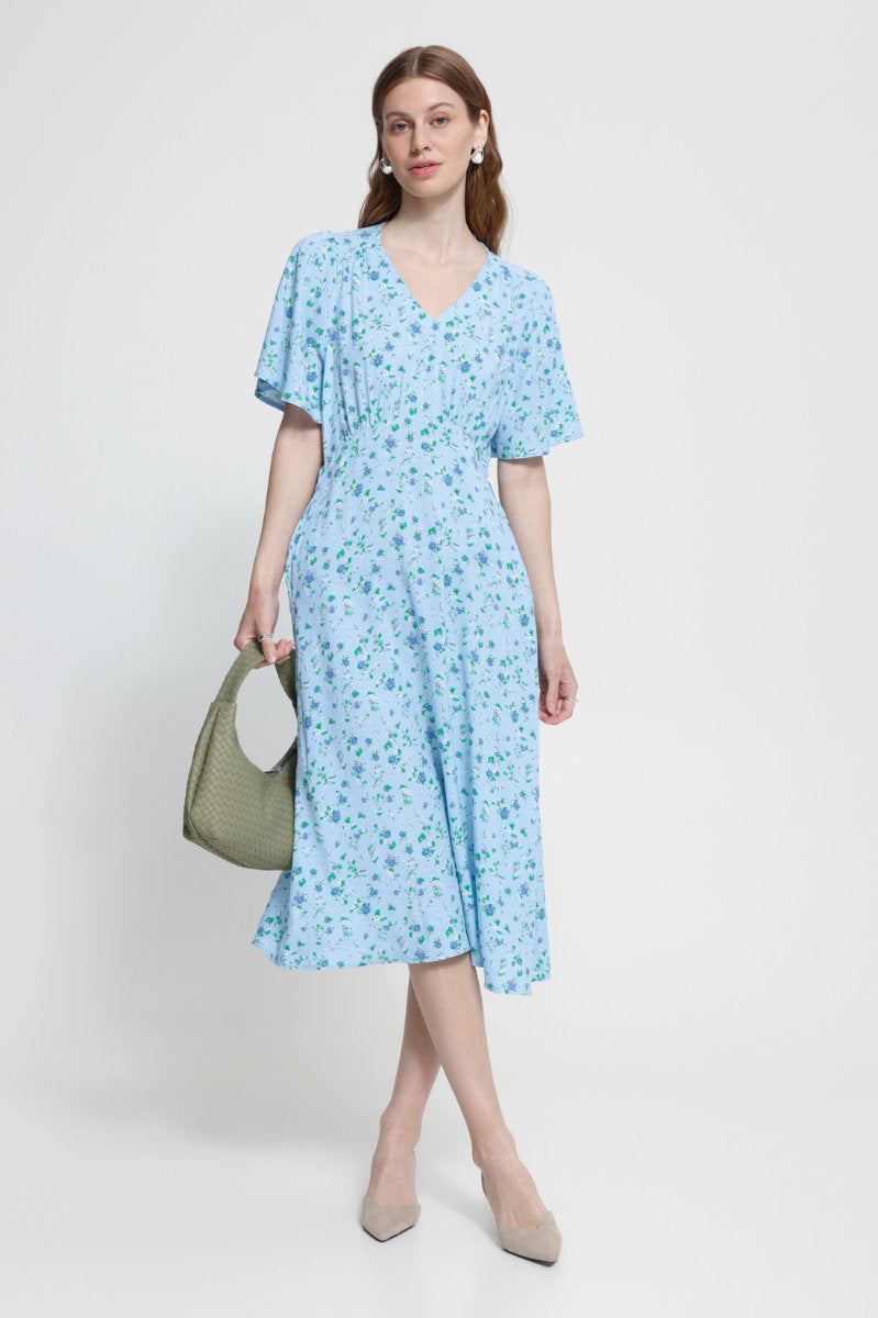 Vera midi dress, blue
