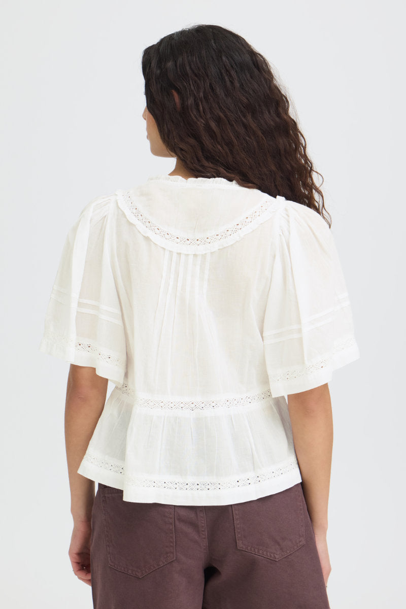 Voilana blouse, soft white