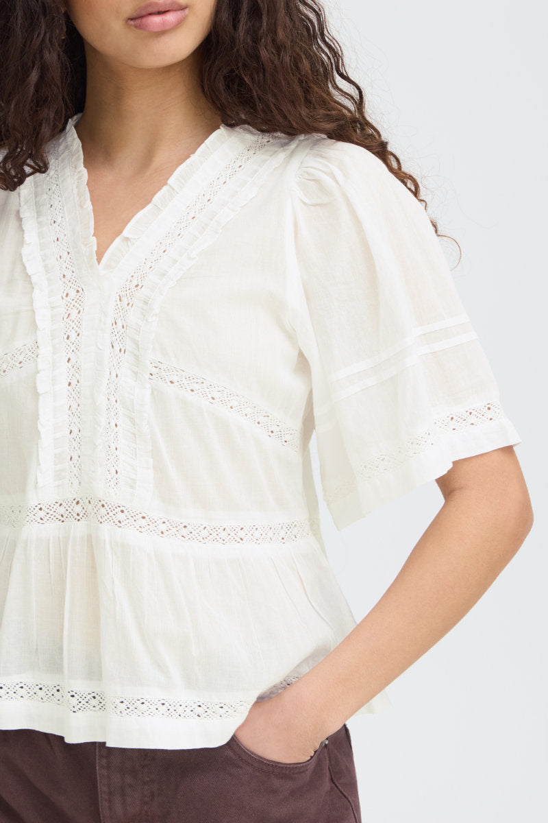 Voilana blouse, soft white