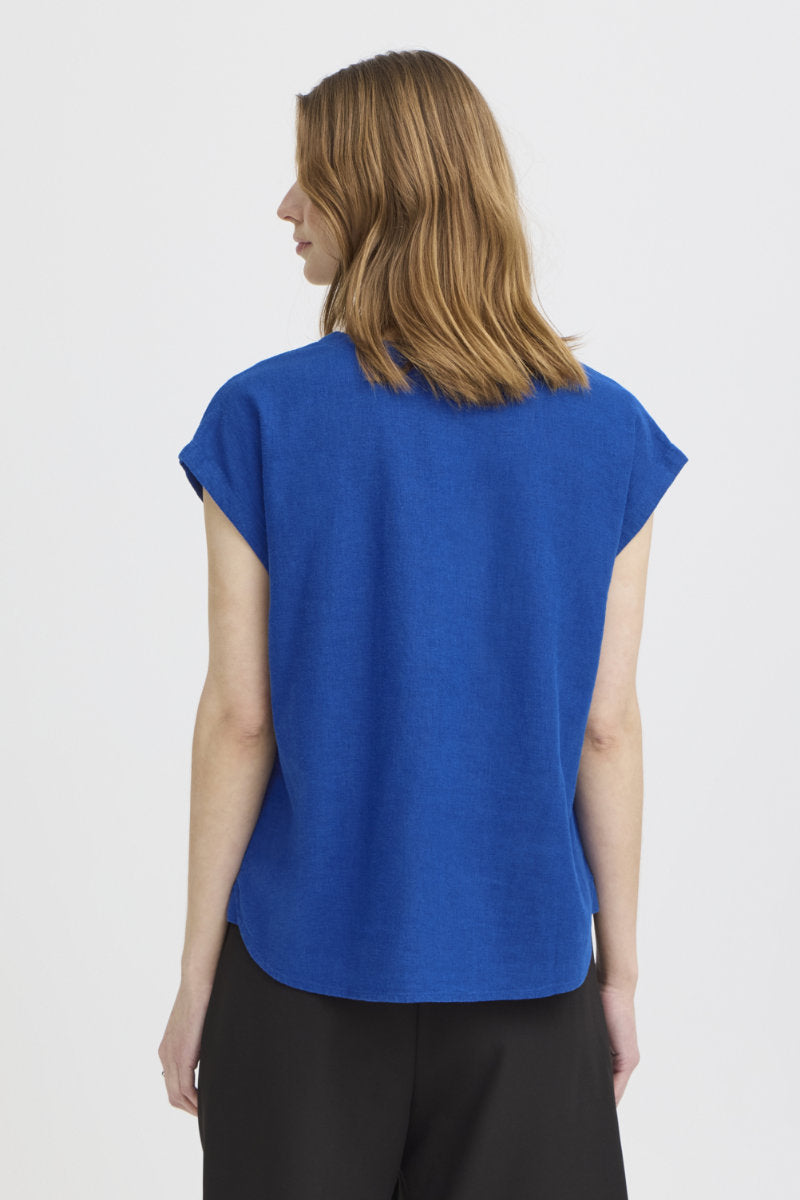 Linno t shirt, royal blue