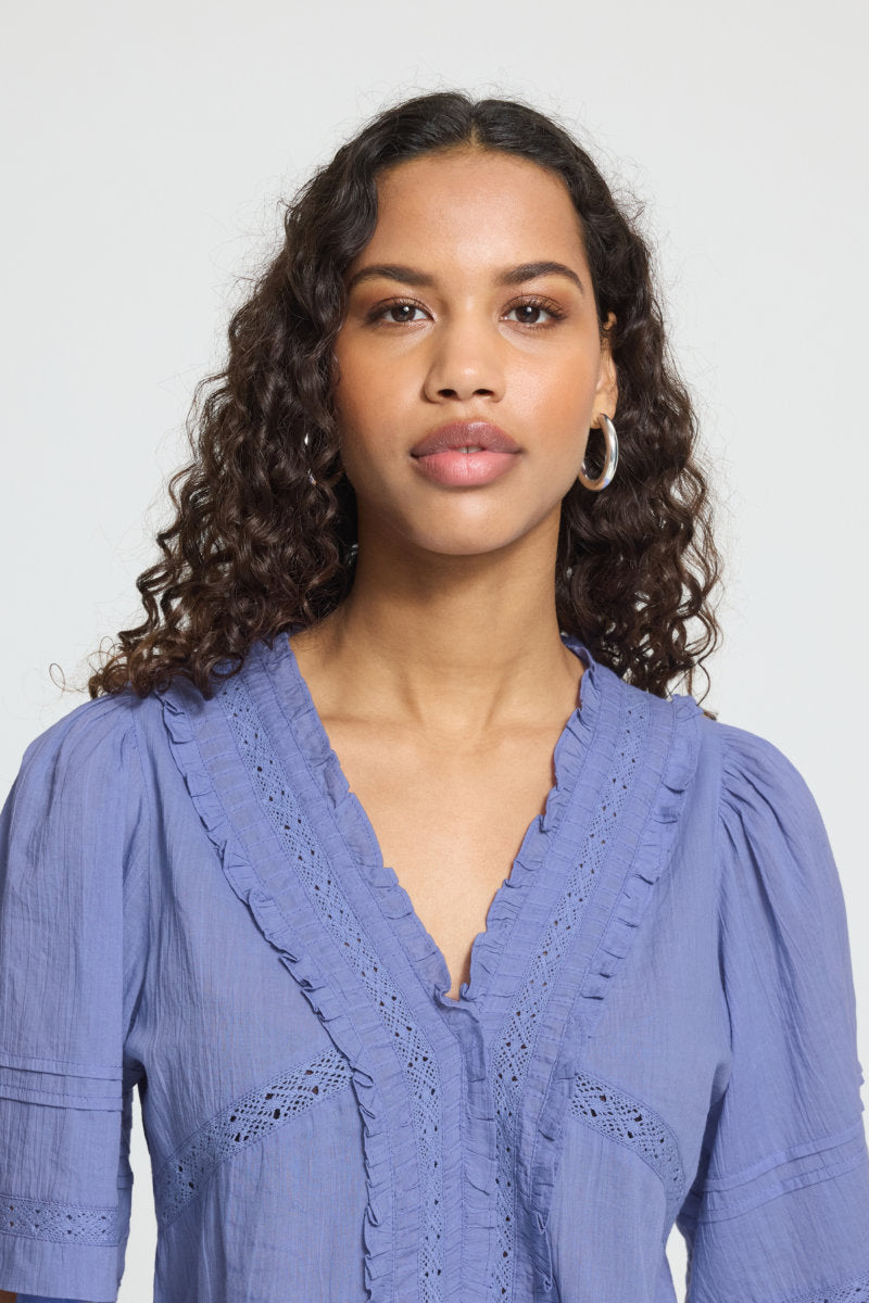 Voilana blouse, soft blue