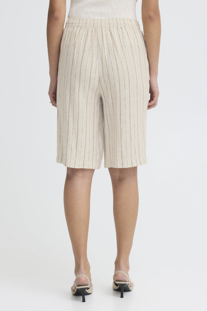 Linno stripe shorts, cream