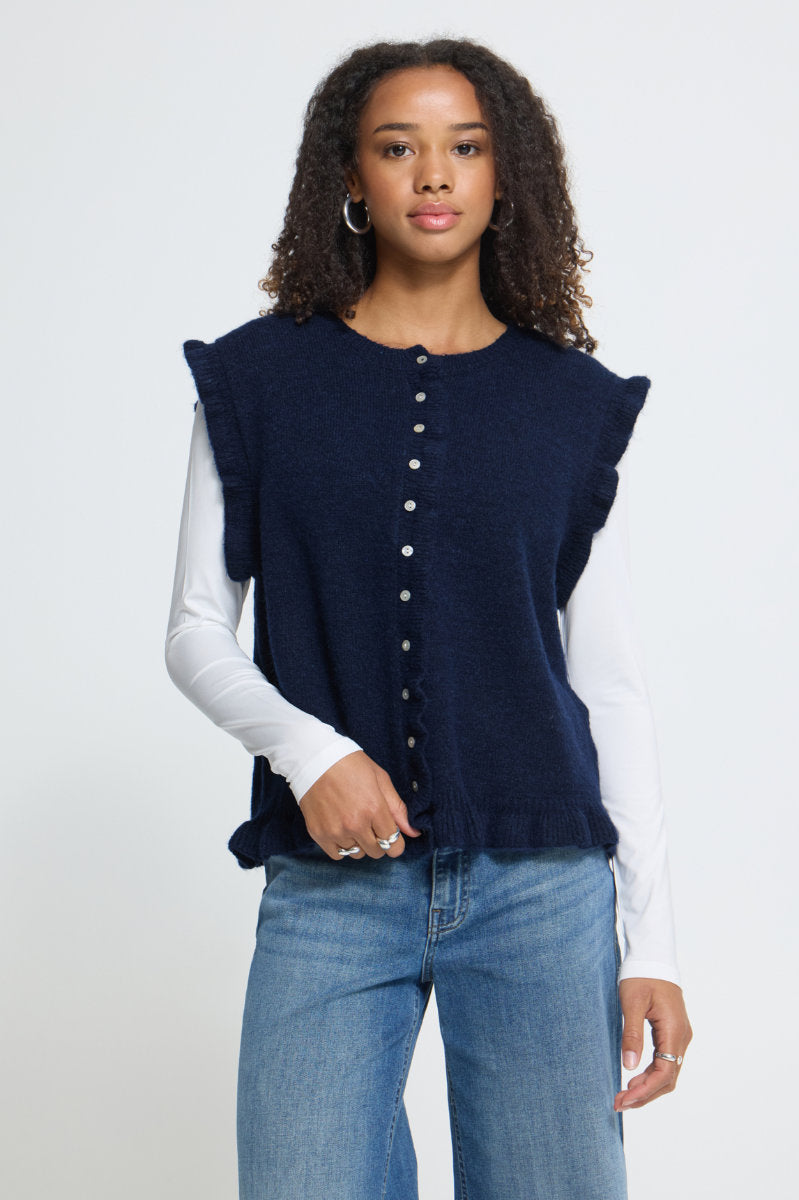 Povoke waistcoat, navy