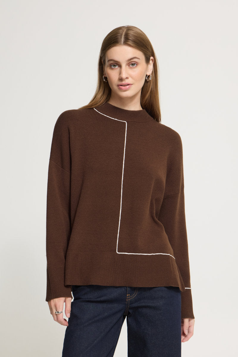 Ballia jumper, coffee