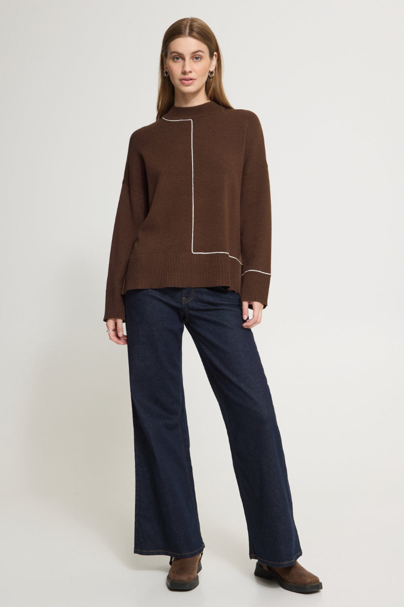 Ballia jumper, coffee