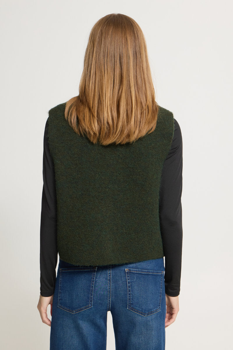 Panora waistcoat, dk olive