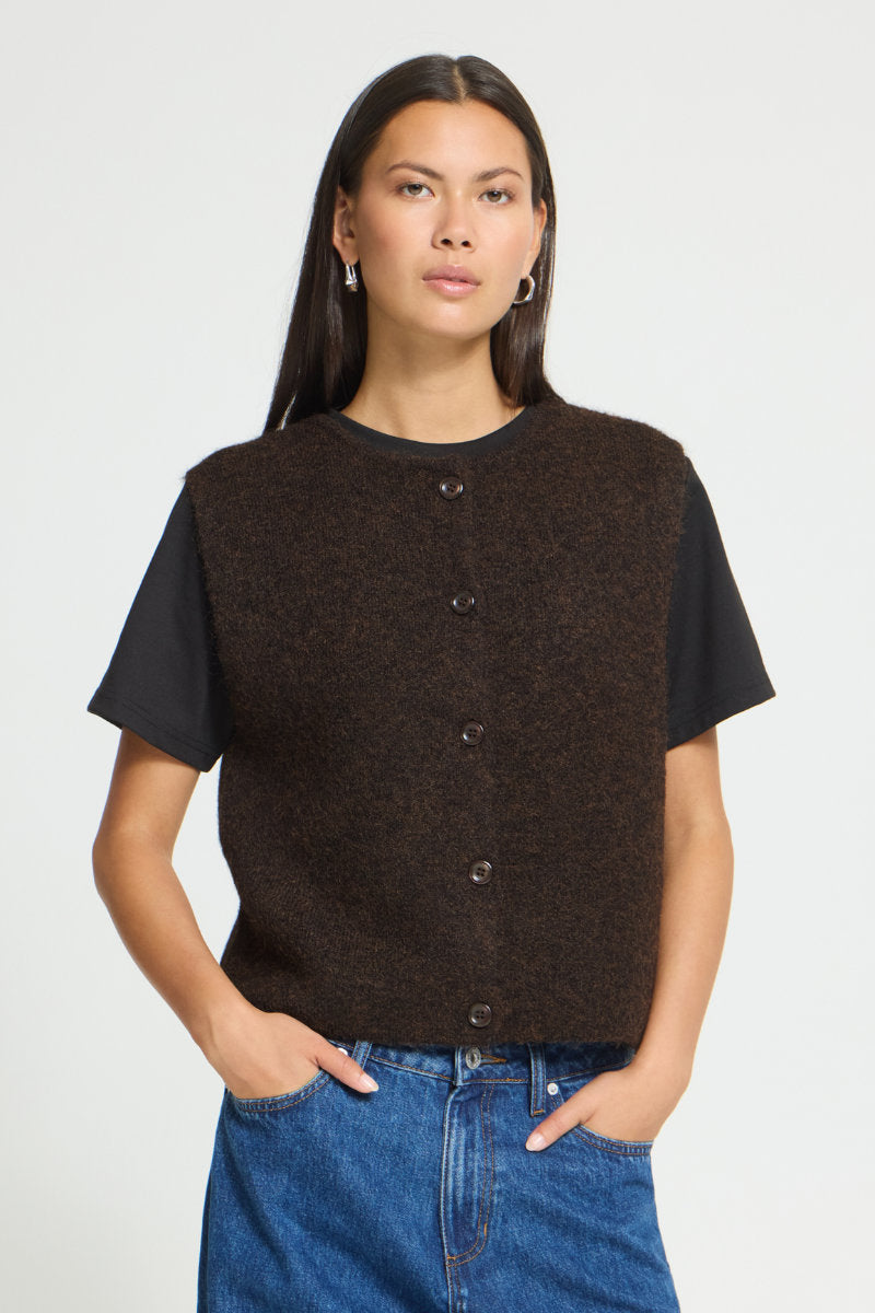Panora waistcoat, chocolate