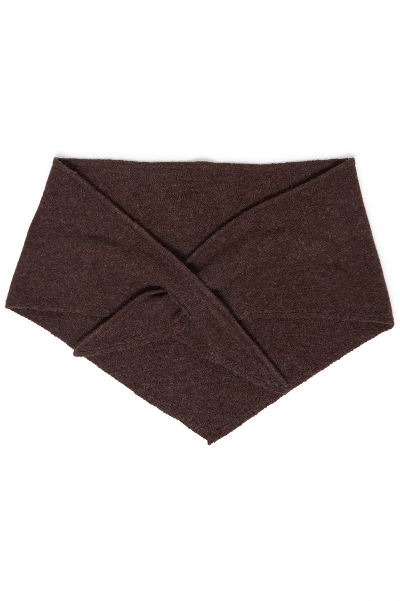 Gry triangle scarf, coffee
