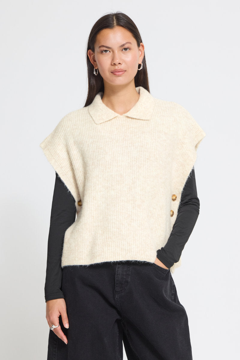 Ylva poncho, oatmeal