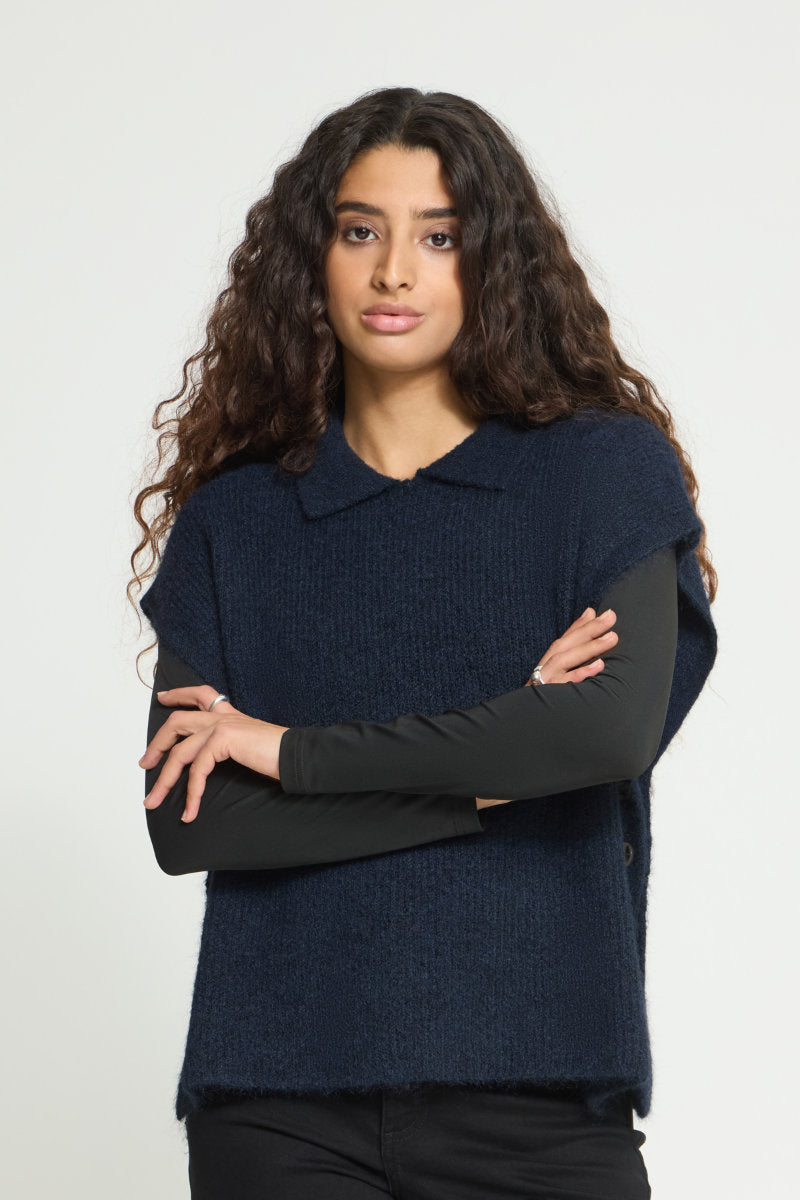 Ylva poncho, navy