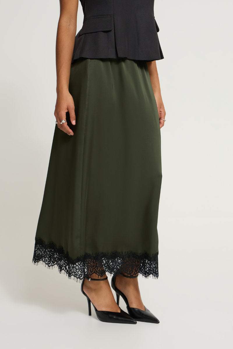 Laccie skirt, dark olive