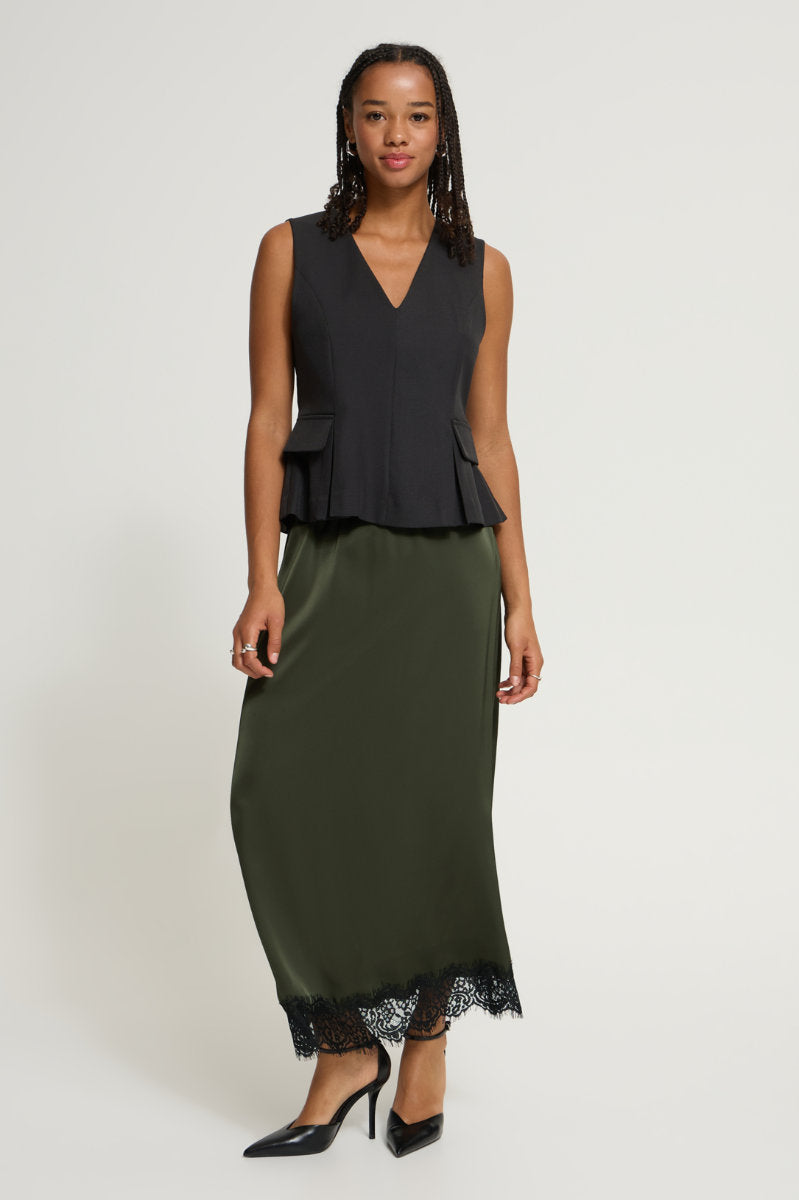 Laccie skirt, dark olive