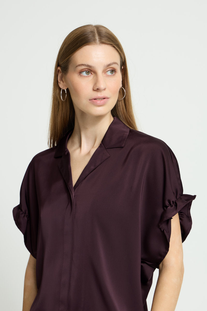 Letta blouse, plum
