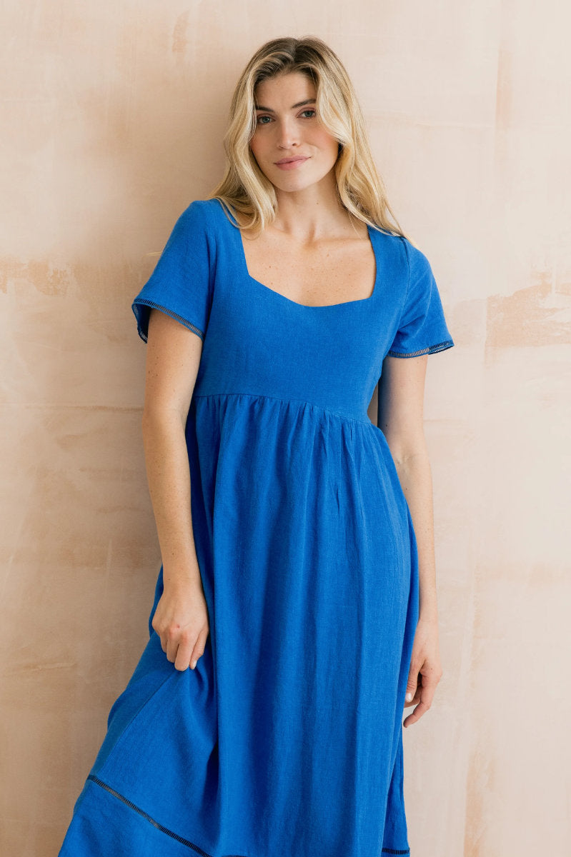Iris dress, cobalt