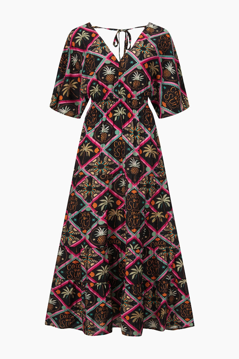 Sienna kaftan dress, black