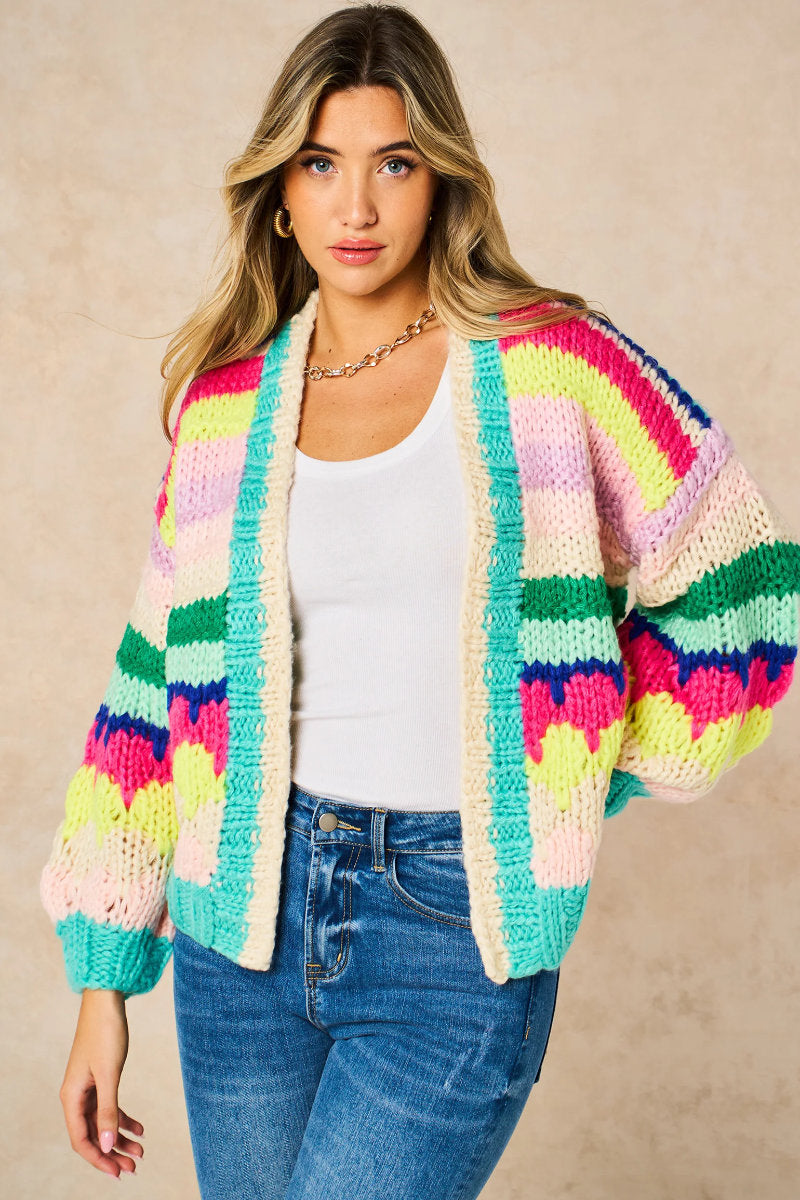 Gracie cardi, rainbow