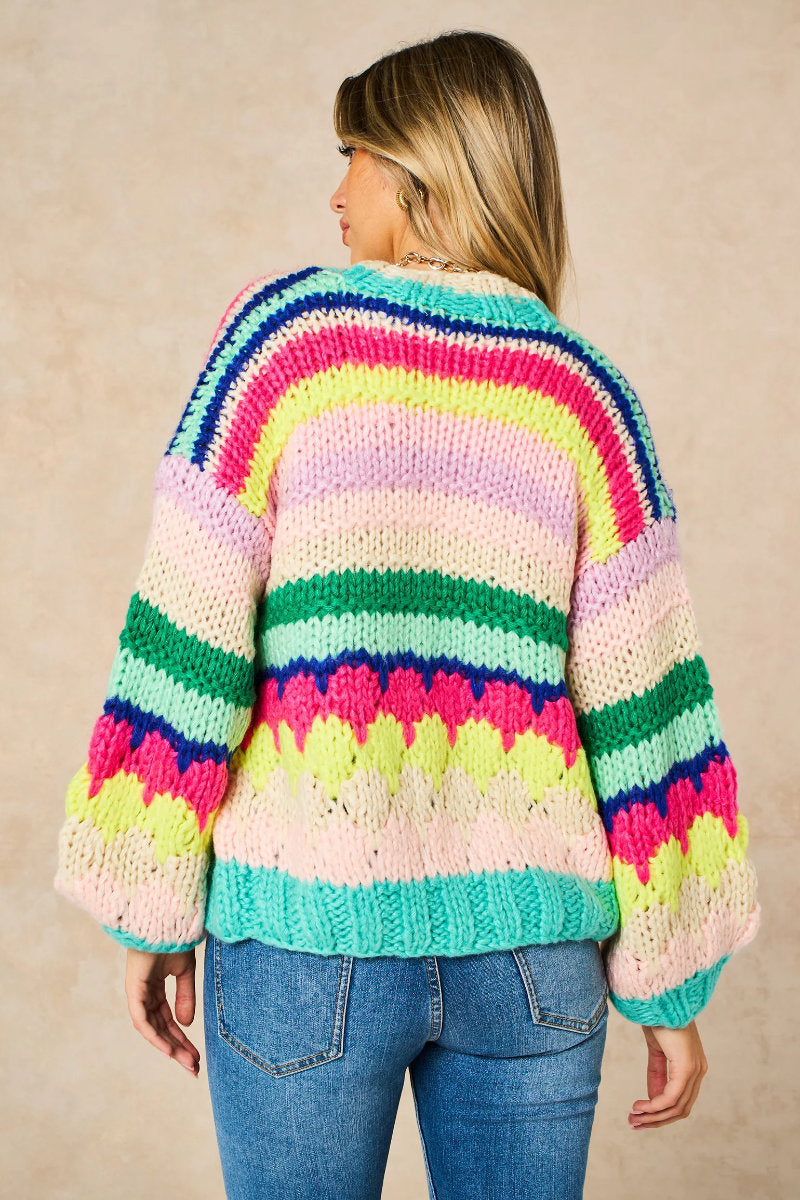 Gracie cardi, rainbow