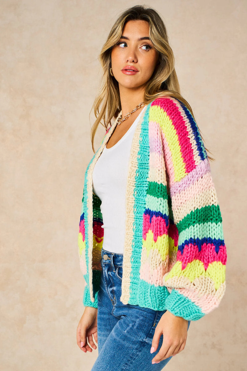 Gracie cardi, rainbow