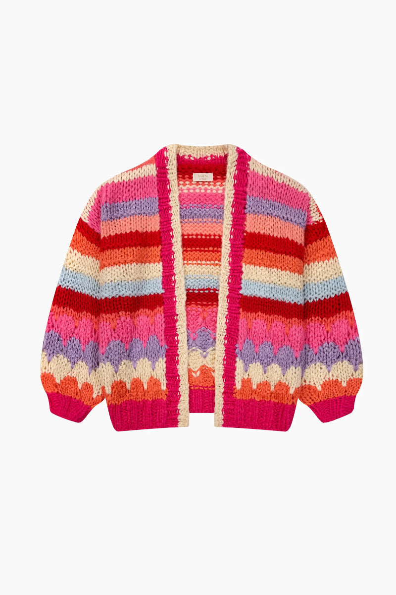 Gracie cardi, red pink