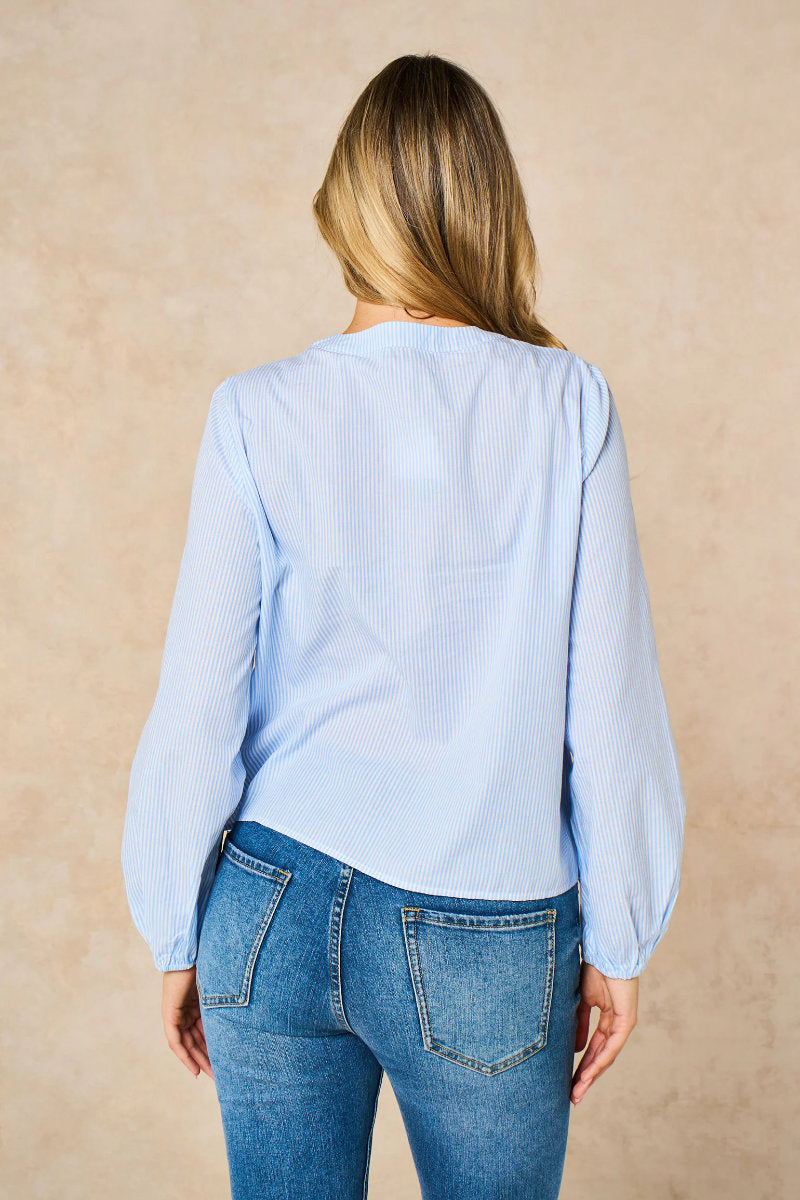Embroidered shirt, blue