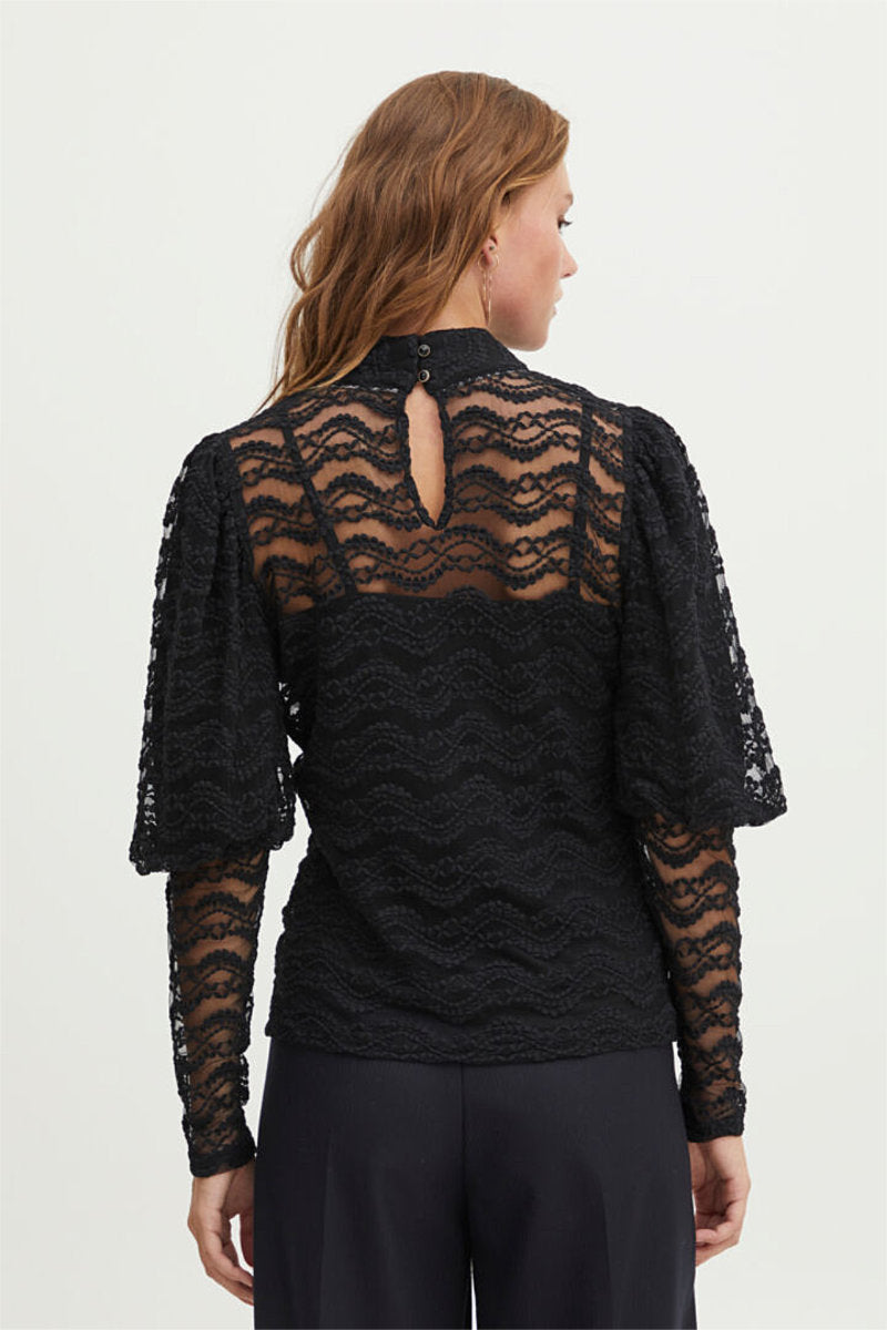 Eja edwardian blouse, black