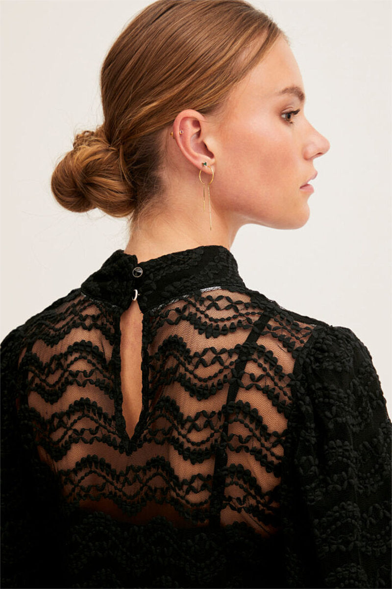 Eja edwardian dress, black