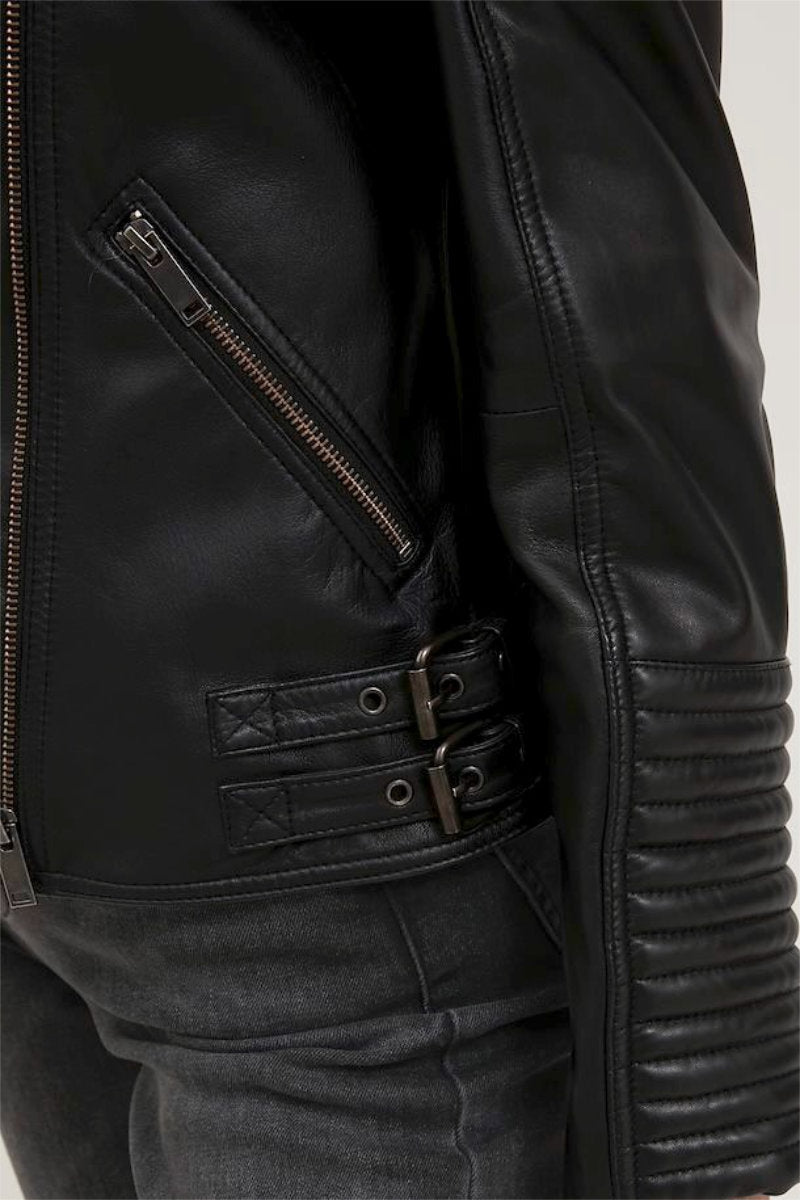 Marly leather jacket, black