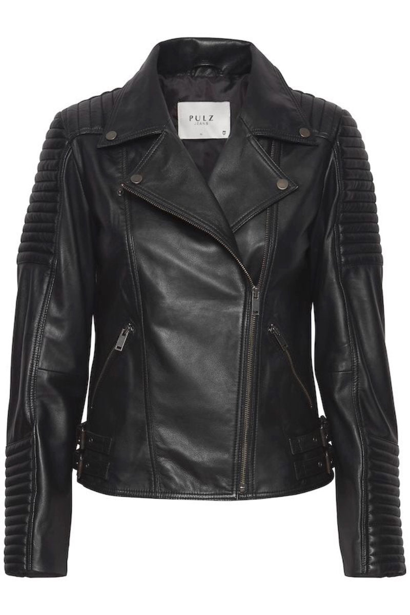 Marly leather jacket, black