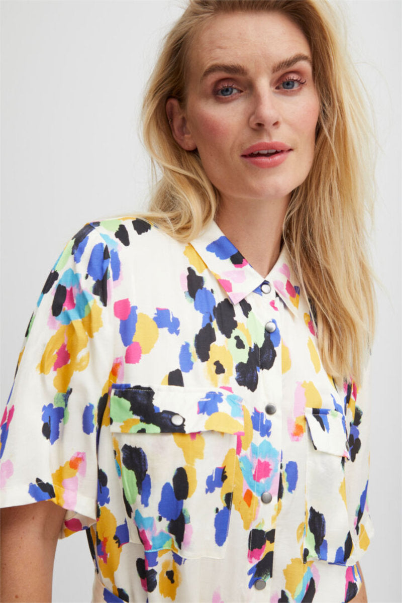 Emilia shirt dress, cream