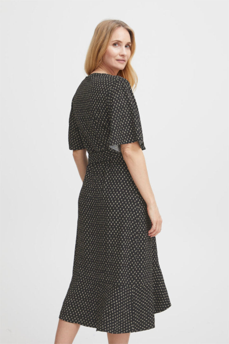 Macha wrap dress, black