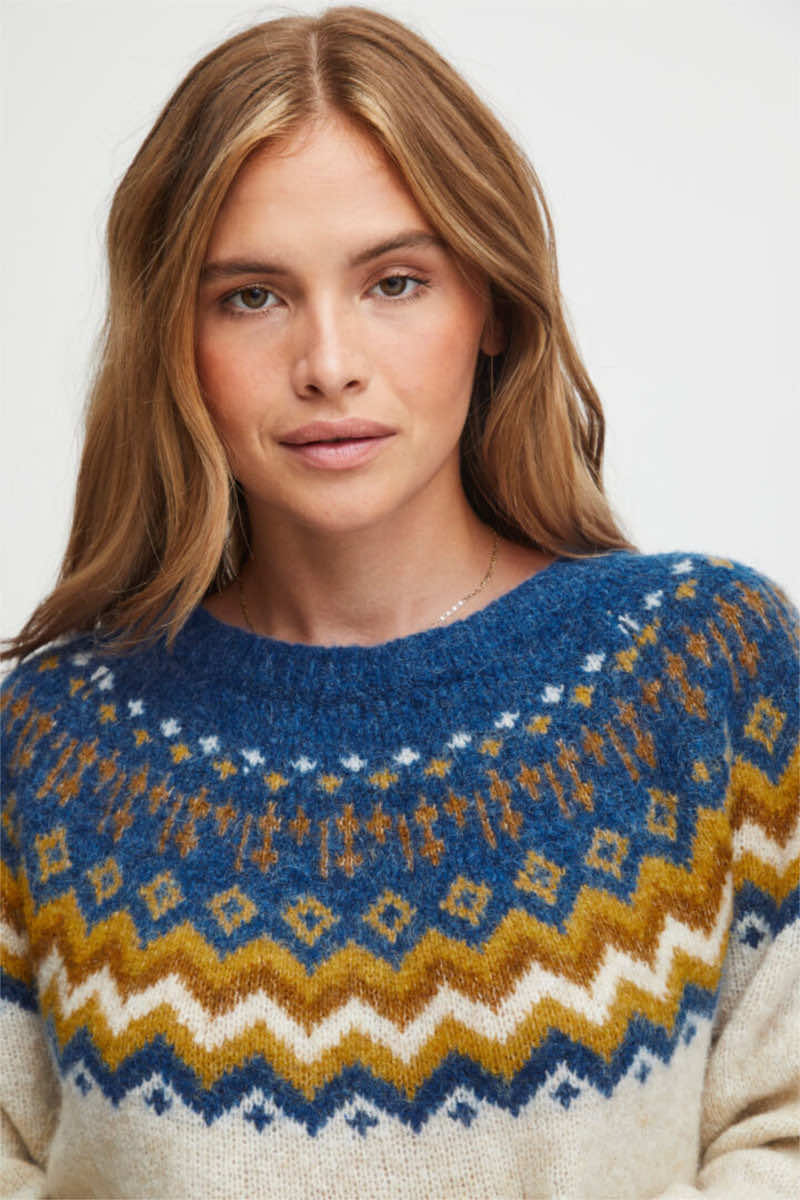 Mimi fairisle jumper, blue