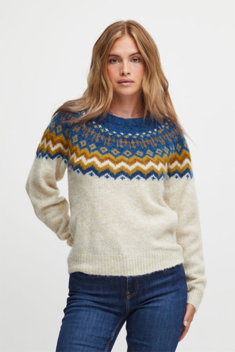 Mimi fairisle jumper, blue