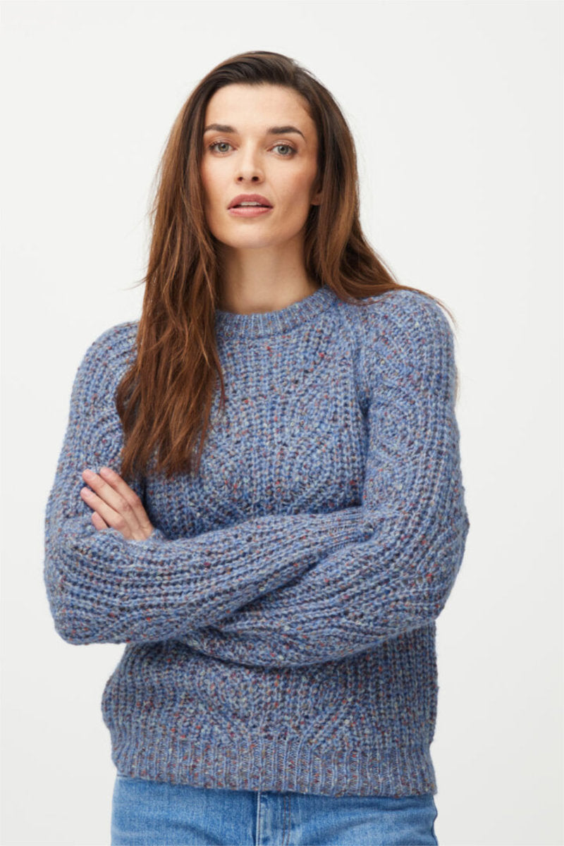 Barry cable jumper, blue marl
